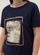 Blue short-sleeve pure cotton printed T-shirt, regular fit_3