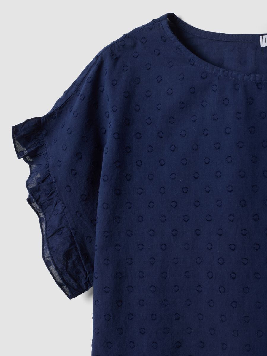 Blusa blu in puro cotone_5
