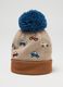 Cappello da bimbo multicolor con pon pon_1