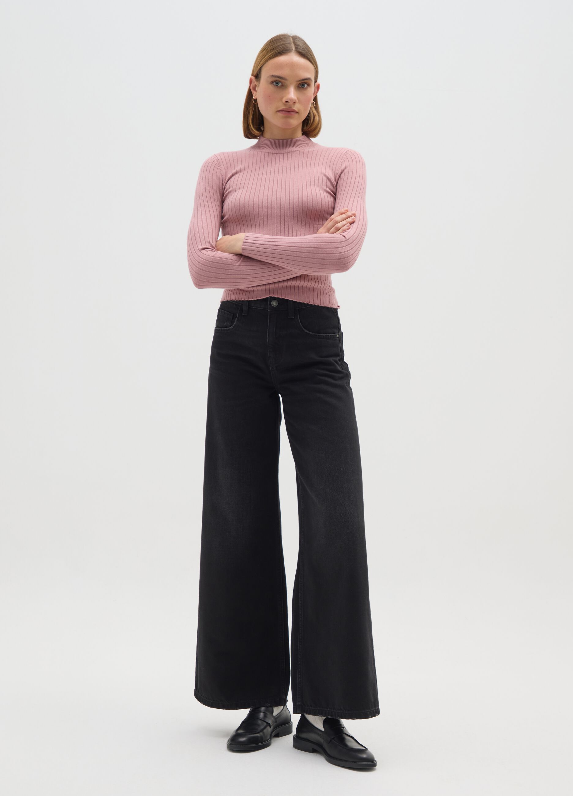 Pink Viscose Blend Pullover