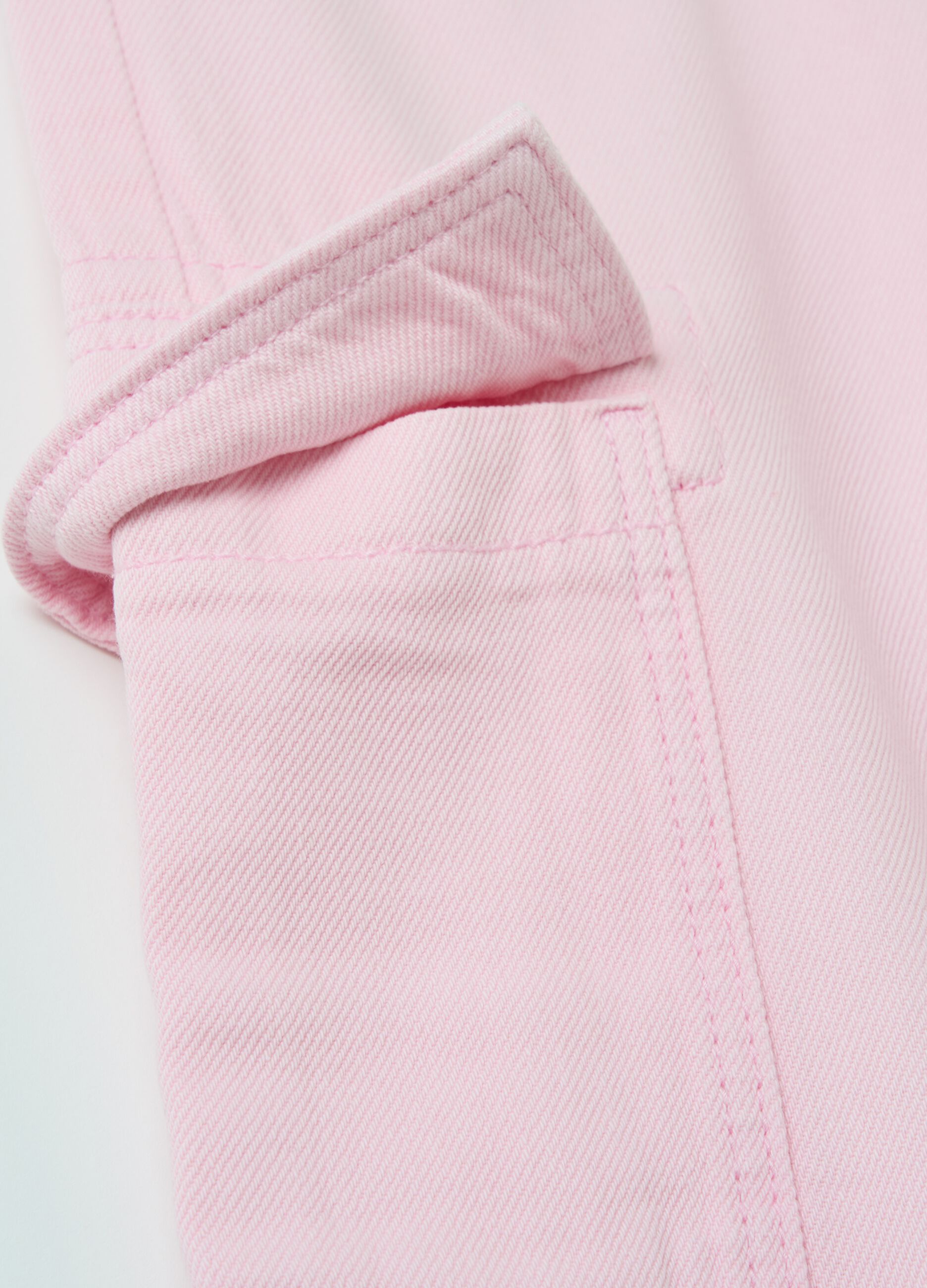Wide-leg cargo trousers in twill