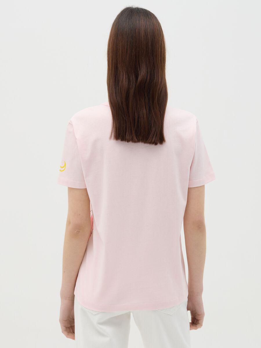Pink cotton T-shirt with Sailor Moon print_3