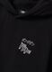Black cotton-blend hoodie with Dan and Dan print_1