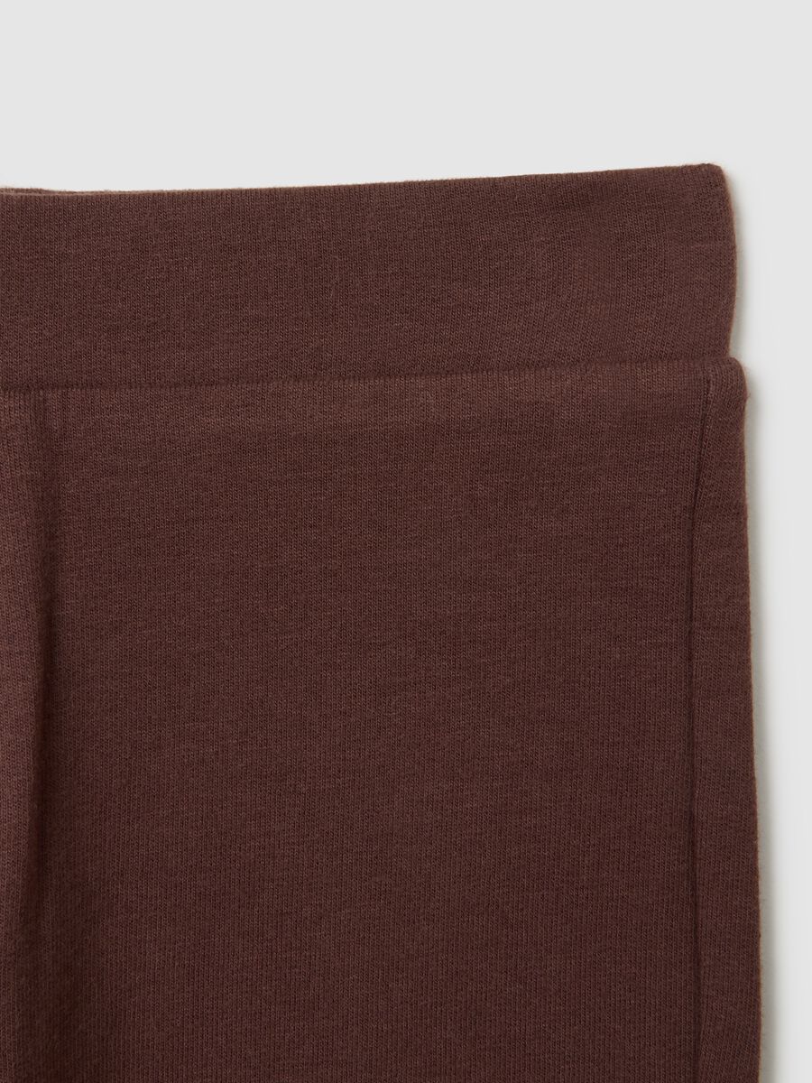 Multicoloured sweatshirt and trousers set for girls in pure cotton_3