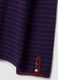 Purple striped pure cotton crew-neck T-shirt, regular fit_1