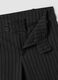 Pantaloni neri flare in viscosa elasticizzato con fantasia gessata_1