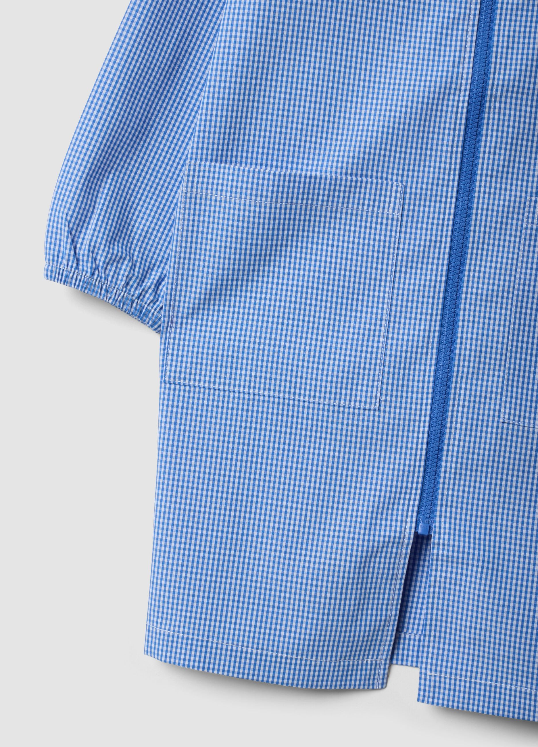 Blue gingham Paw Patrol embroidered nursery apron