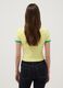 Tank top in cotone elasticizzato giallo regular fit con stampa Brasile_3