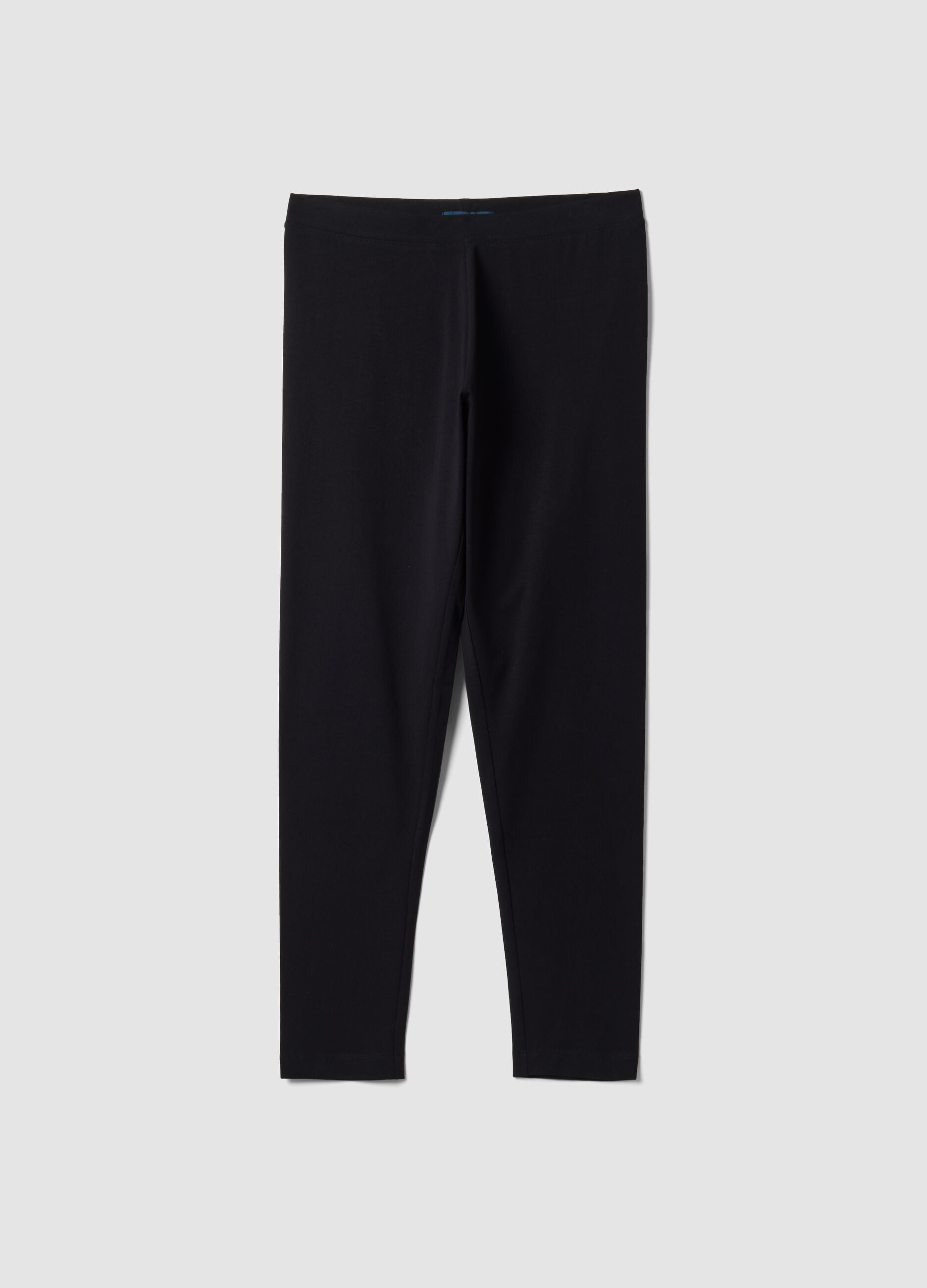 Leggings neri in cotone elasticizzato skinny fit