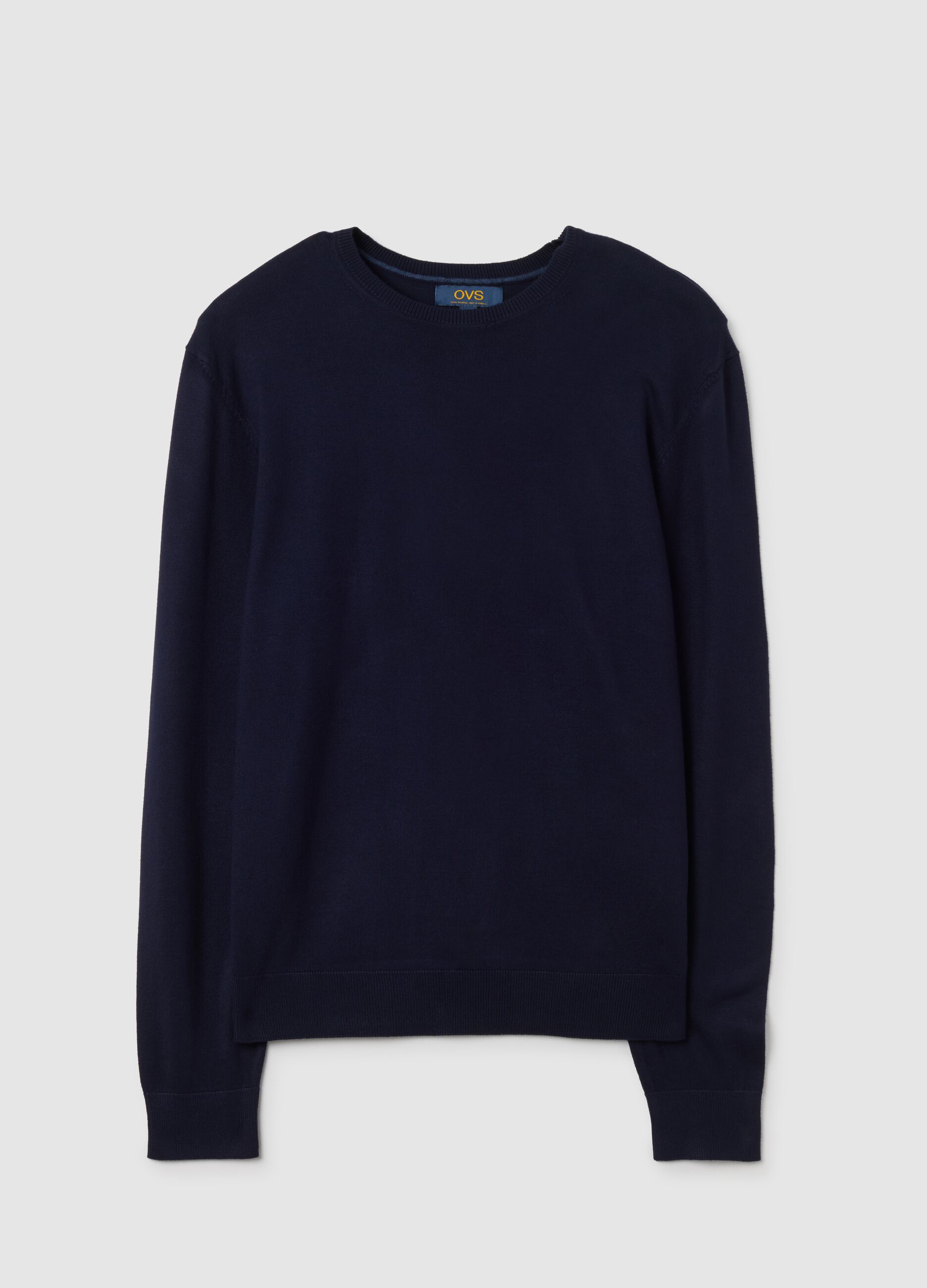 Blue viscose blend jumper regular fit