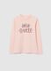 Girls' pink pure cotton sweater regular fit_0