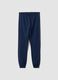 Blue pure-cotton joggers, regular fit_0