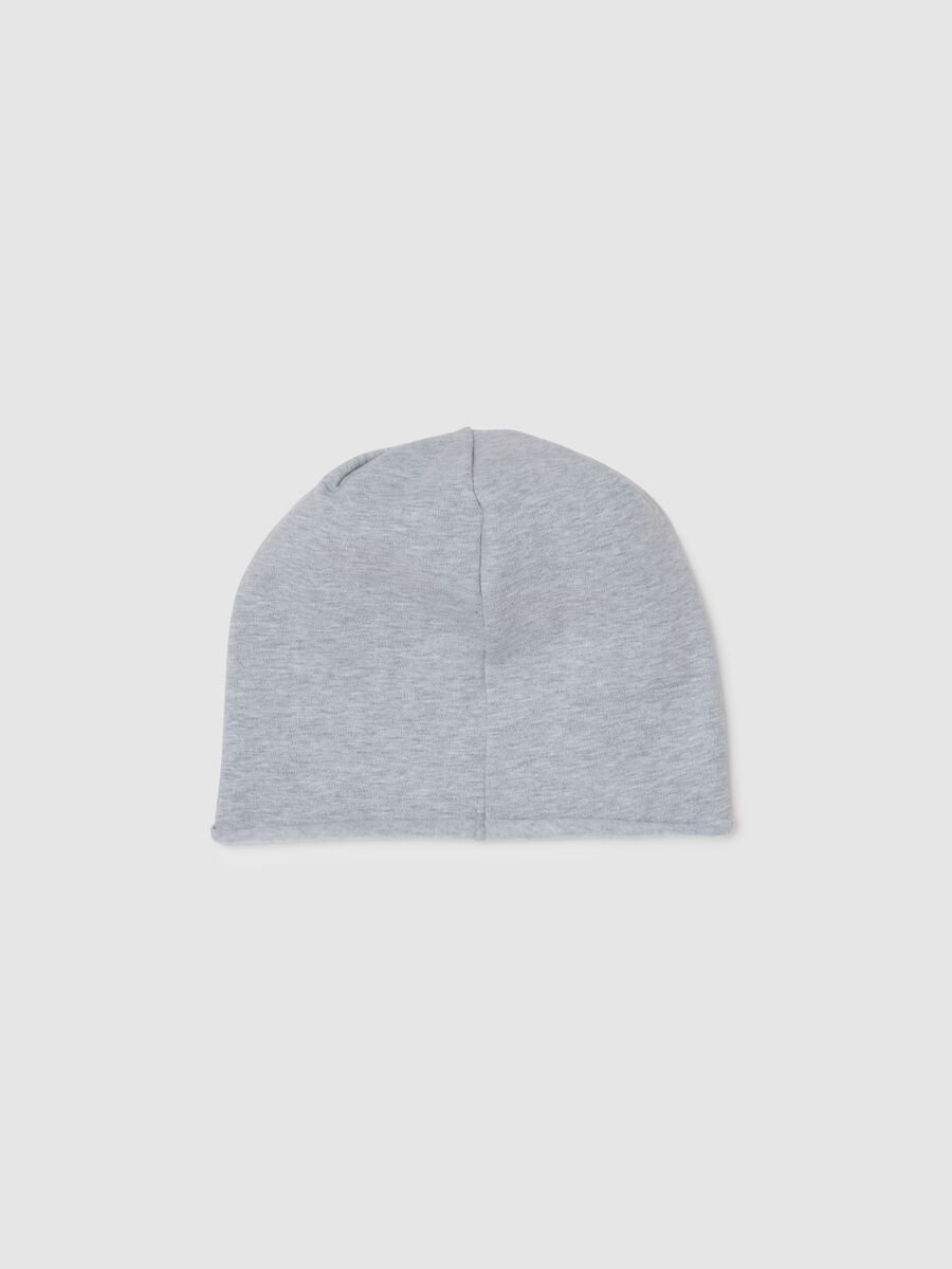 Grey stretch cotton boys' hat_1