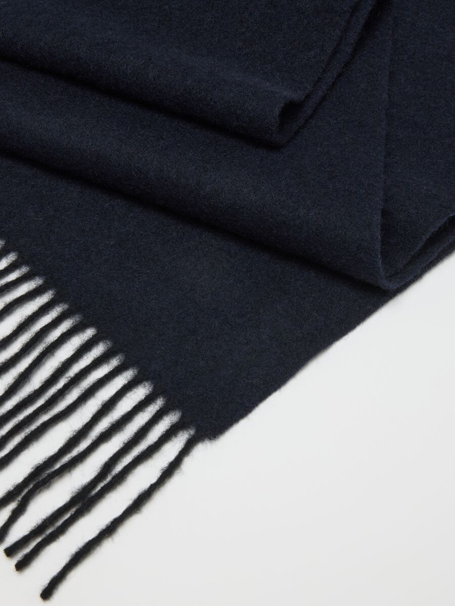 Sciarpa in puro cashmere blu_2