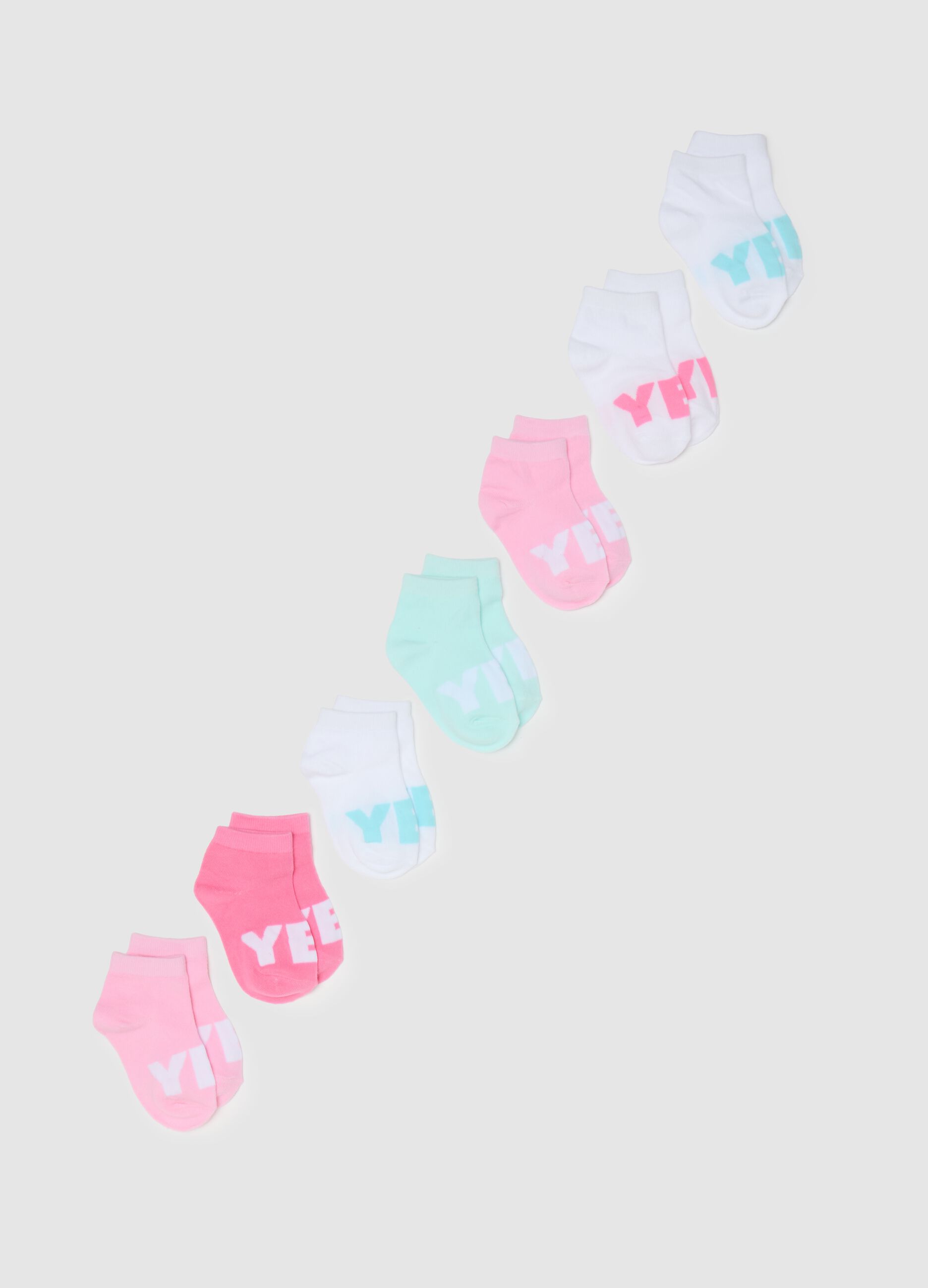 Girls' Multicolour Cotton Blend Sock Multipack