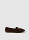 Brown shoes with gold detail_0