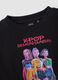 Black 100% cotton sweatshirt with K-Pop Demon Hunters print for girls_3