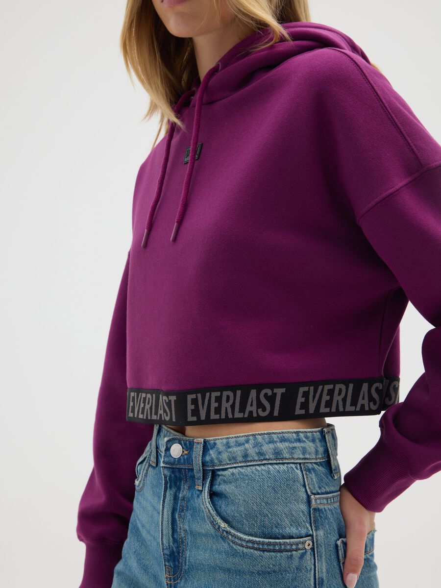 Purple cotton blend regular fit sweatshirt_3