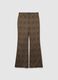Brown Check Flare Trousers_4