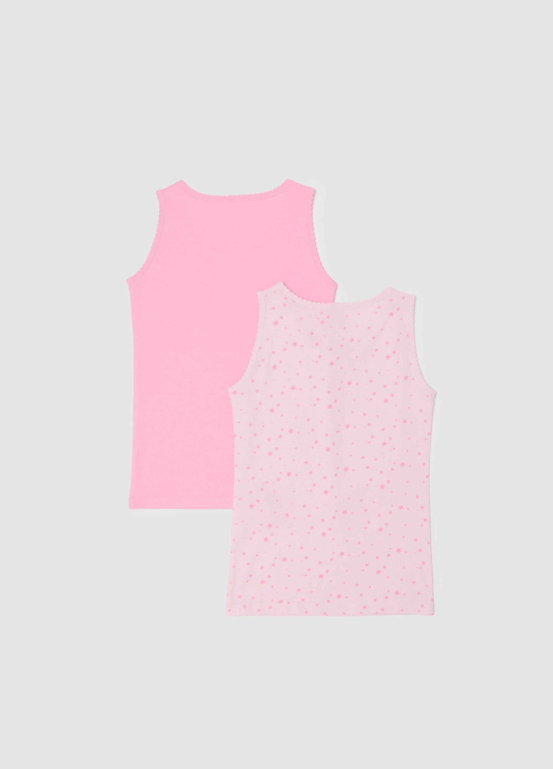 Sleeveless Pink Cotton Vest