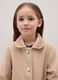 Girls' beige regular fit coat with buttons_2