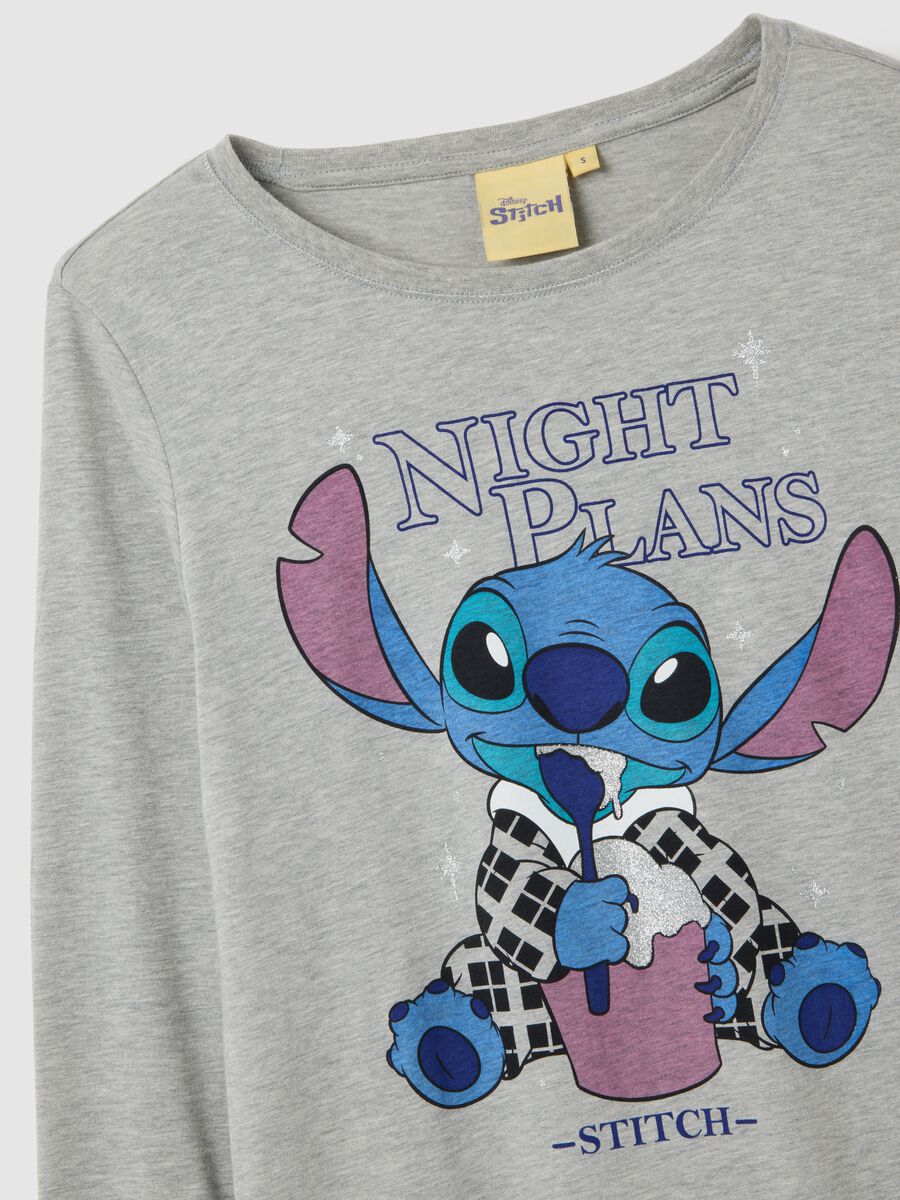 Camicia da notte grigia in cotone_1