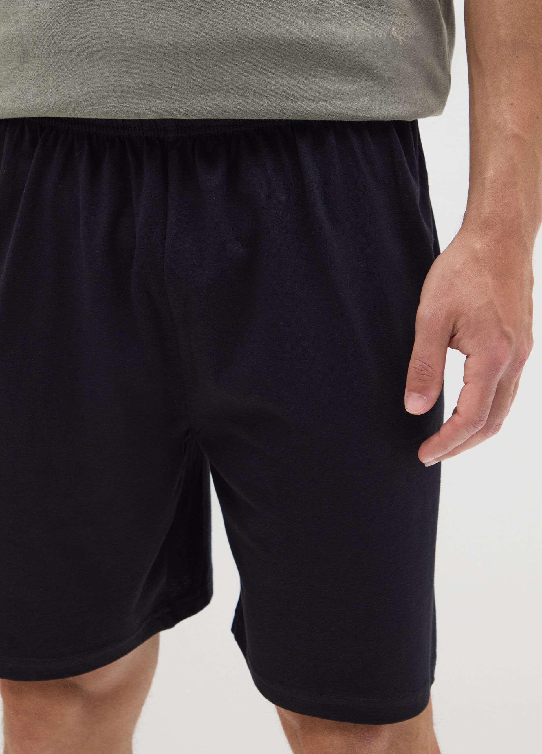 Men's green pure cotton comfort fit set