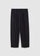Black viscose stretch chino trousers regular fit_4