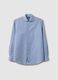 Light blue checked pure cotton regular fit easy iron shirt_4
