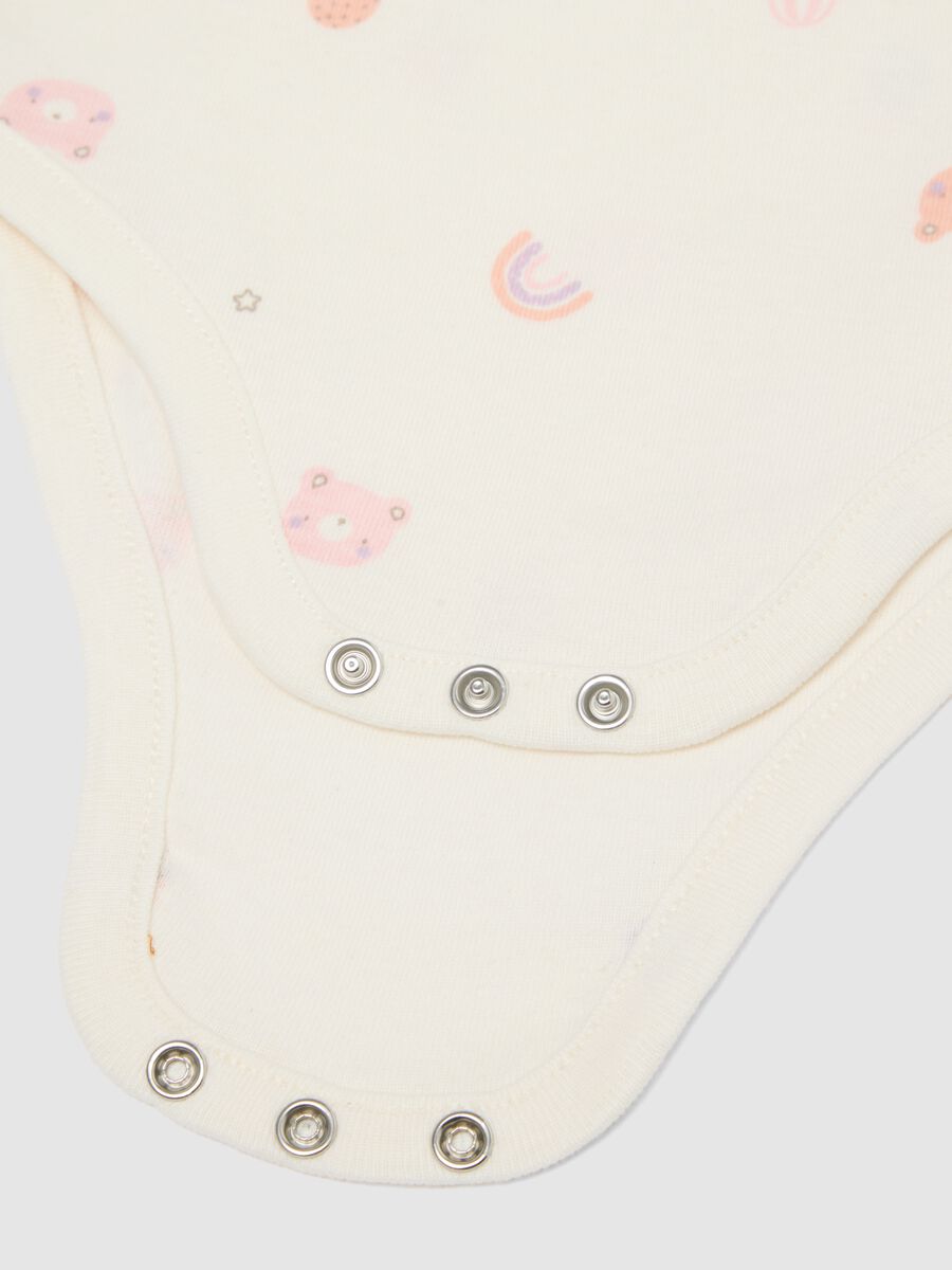Tripack body in puro cotone biologico multicolor da neonata_2