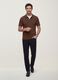Pantaloni neri in twill di cotone elasticizzato slim fit_0