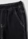 Black cotton and viscose blend joggers with elasticated waistband for boys_7