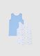 Children's sleeveless undershirts in multicolour pure cotton - Bipack_1
