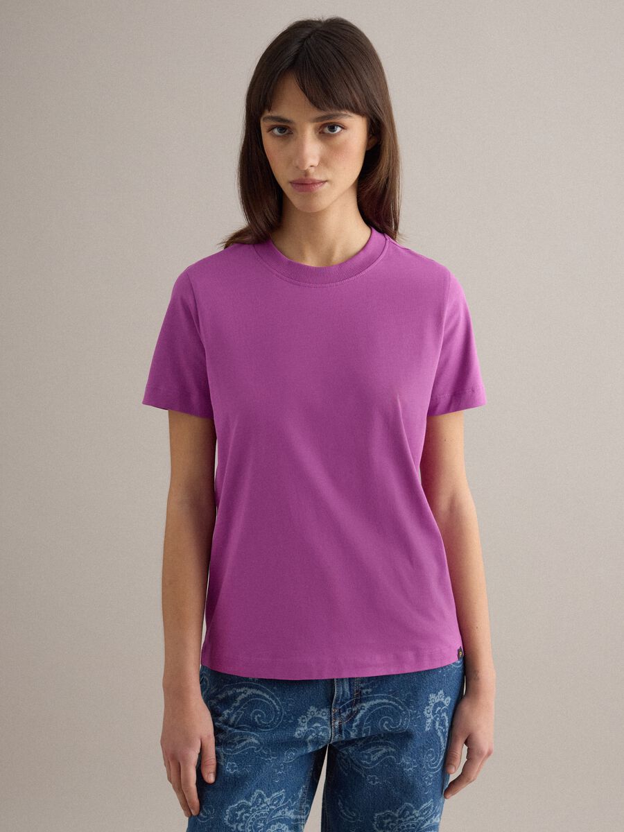 Viola Cotton Crew Neck T-shirt, Regular Fit_0