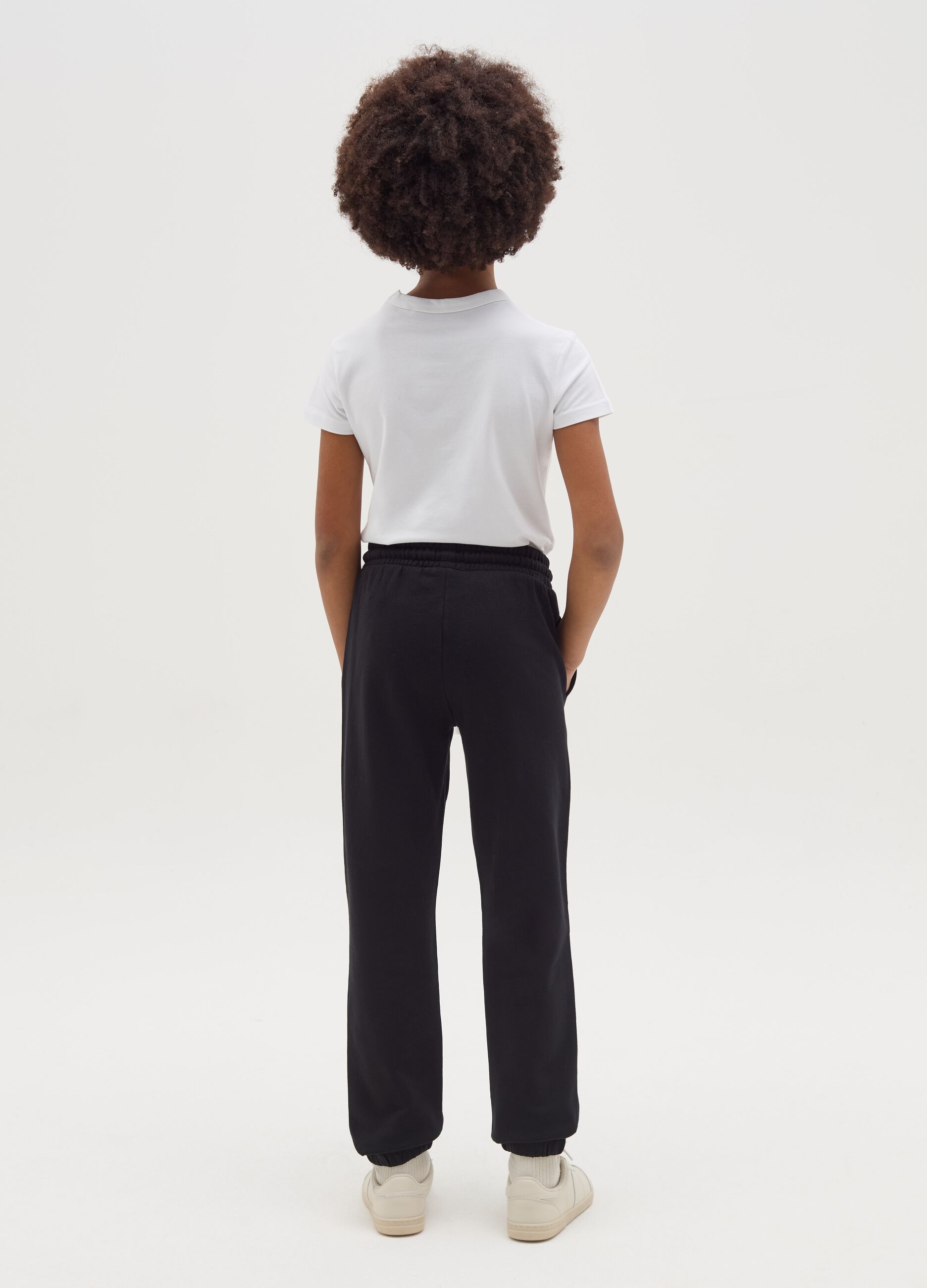 Essential fleece joggers with drawstring