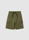 Child's green cotton regular fit Bermuda shorts_0