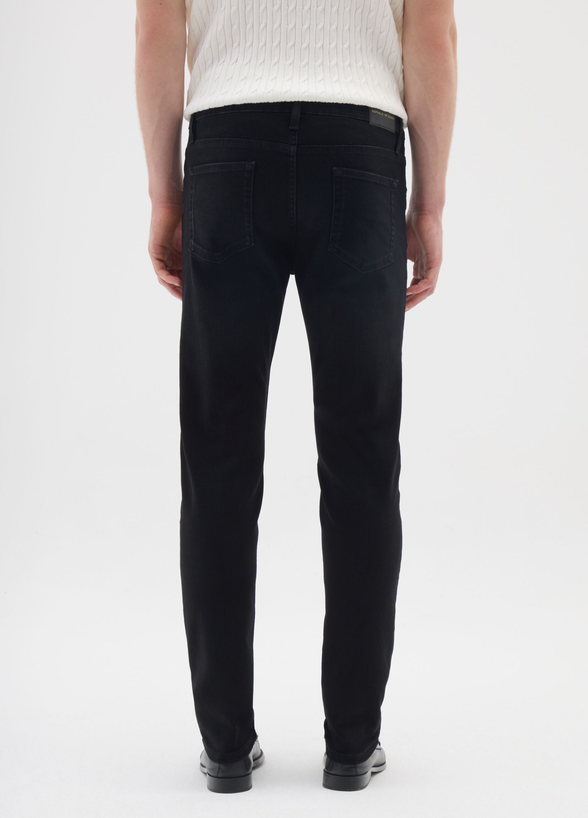 Black slim fit jeans in stretch denim