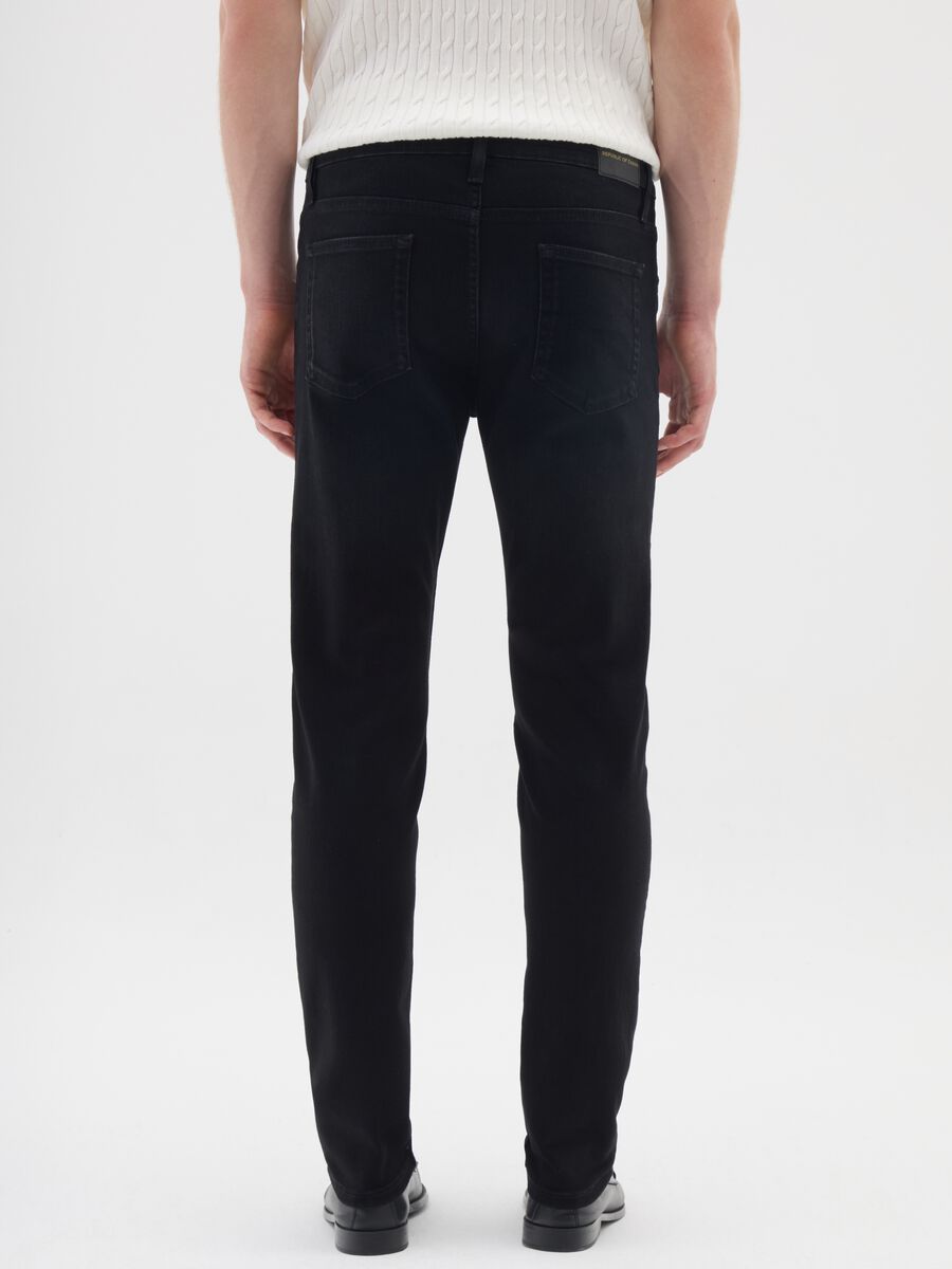 Black slim fit jeans in stretch denim_2