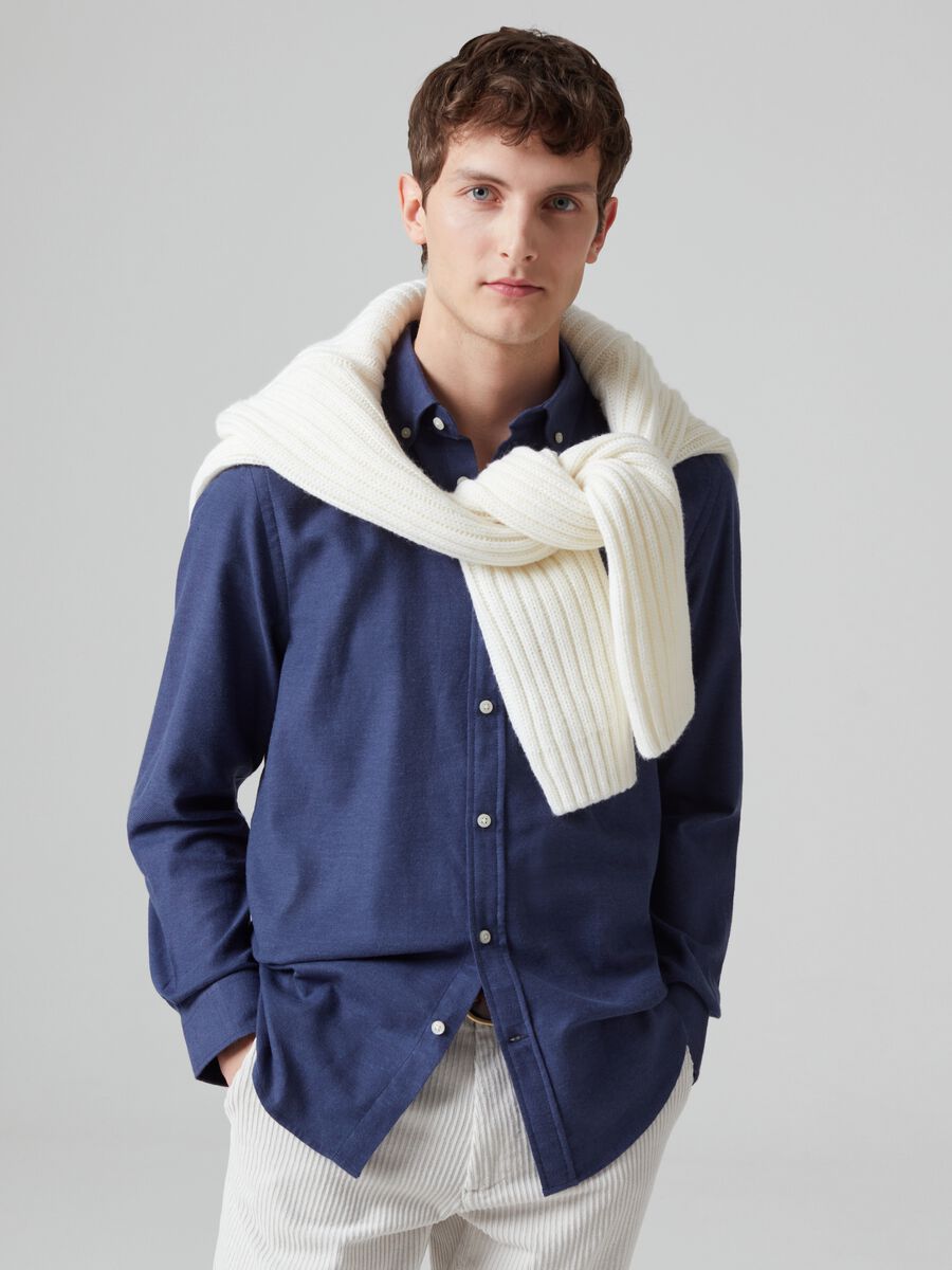 Camicia in flanella con tasca_0