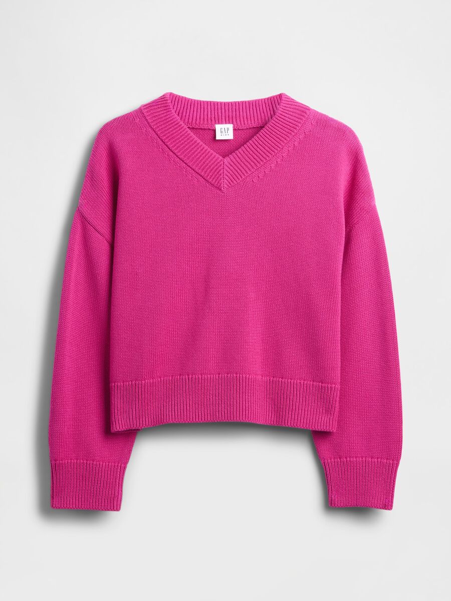 Pink cotton jumper for girls_3