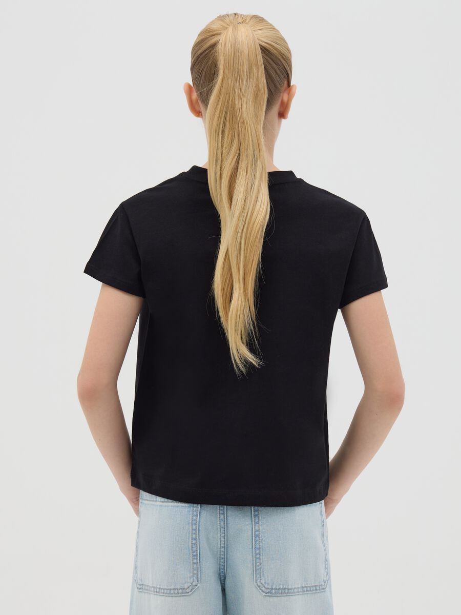White cotton T-shirt with lettering print_2