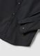 Black cotton blend slim fit easy iron shirt_5