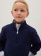 Children's oversized pure blue cotton sweater_2