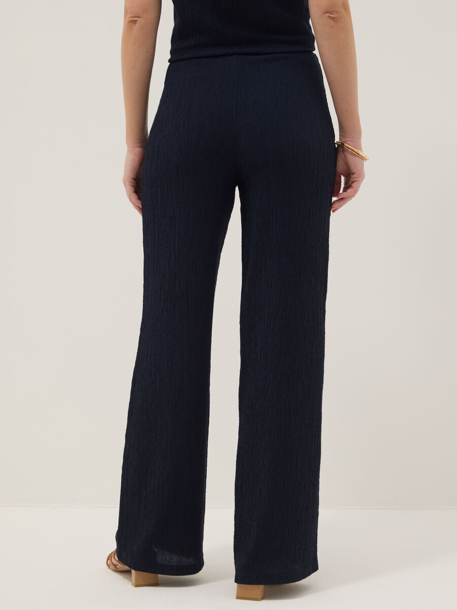 Pantaloni premaman blu navy in viscosa elasticizzata relaxed fit_2