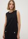 Abito smanicato nero in punto Milano di viscosa elasticizzata straight fit_2