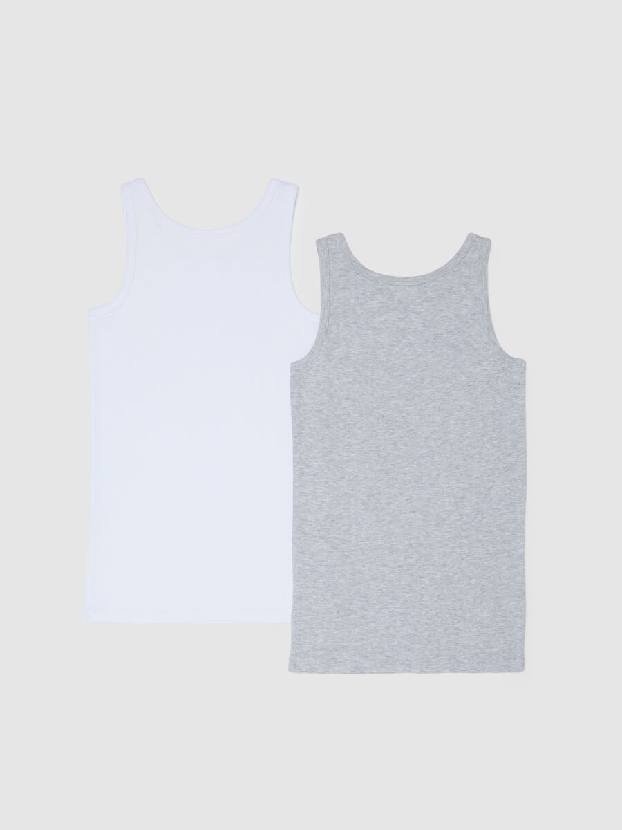 Multicolour regular fit kids' cotton tank tops bipack set_1