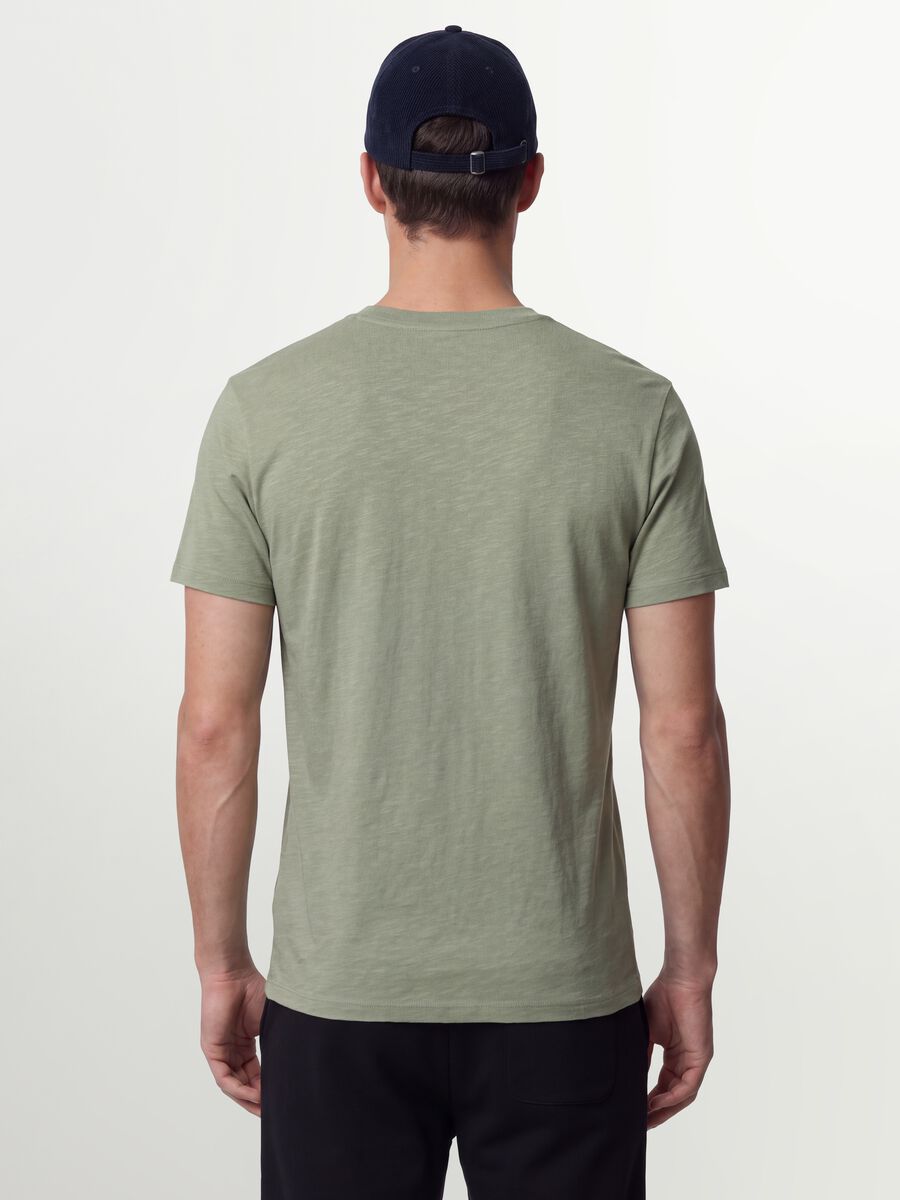 T-shirt grigia in puro cotone a maniche corte regular fit_3