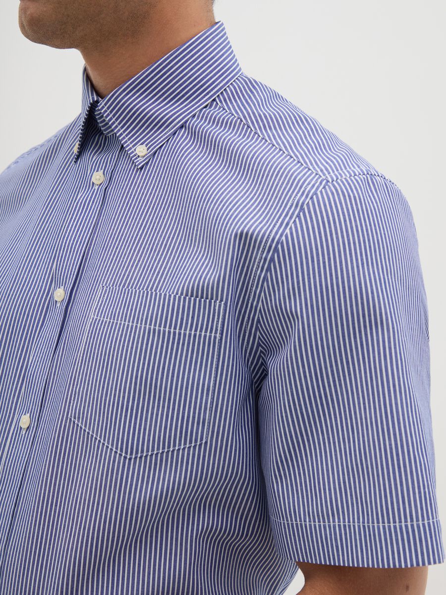 Men's multicolour cotton blend shirt regular fit with button-down collar_3
