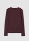 T-shirt viola in puro cotone jersey a girocollo_2