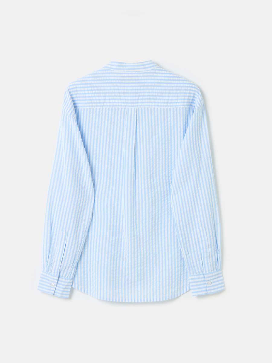 Striped seersucker shirt_4